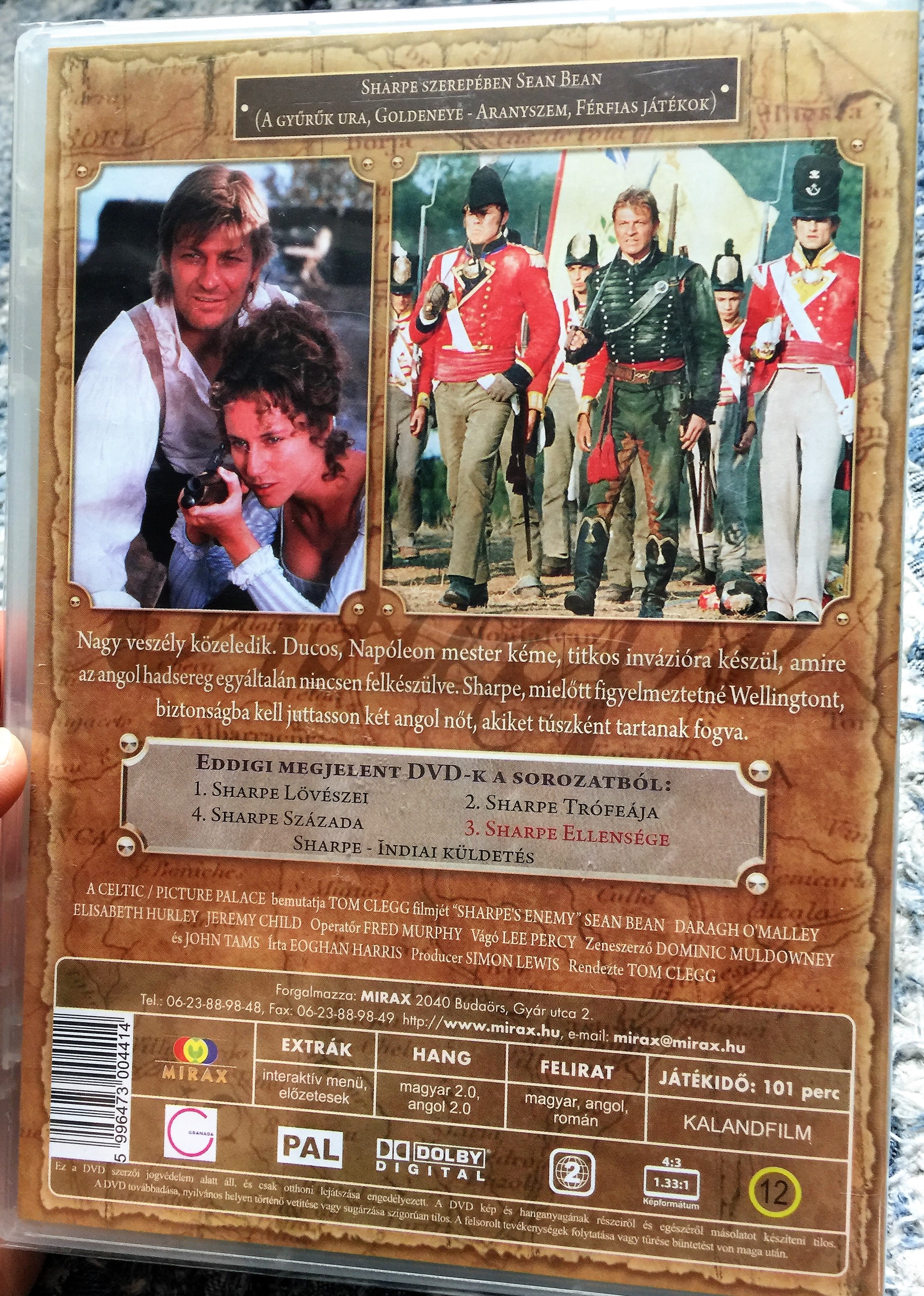 Sharpe Series 4. Sharpe's Enemy DVD 1994 Sharpe Sorozat 4 1